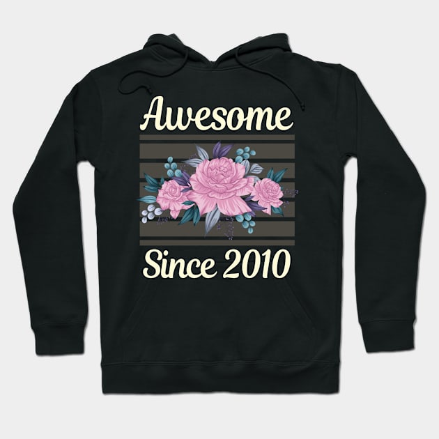 Violet Flowers 2010 Hoodie by lainetexterbxe49